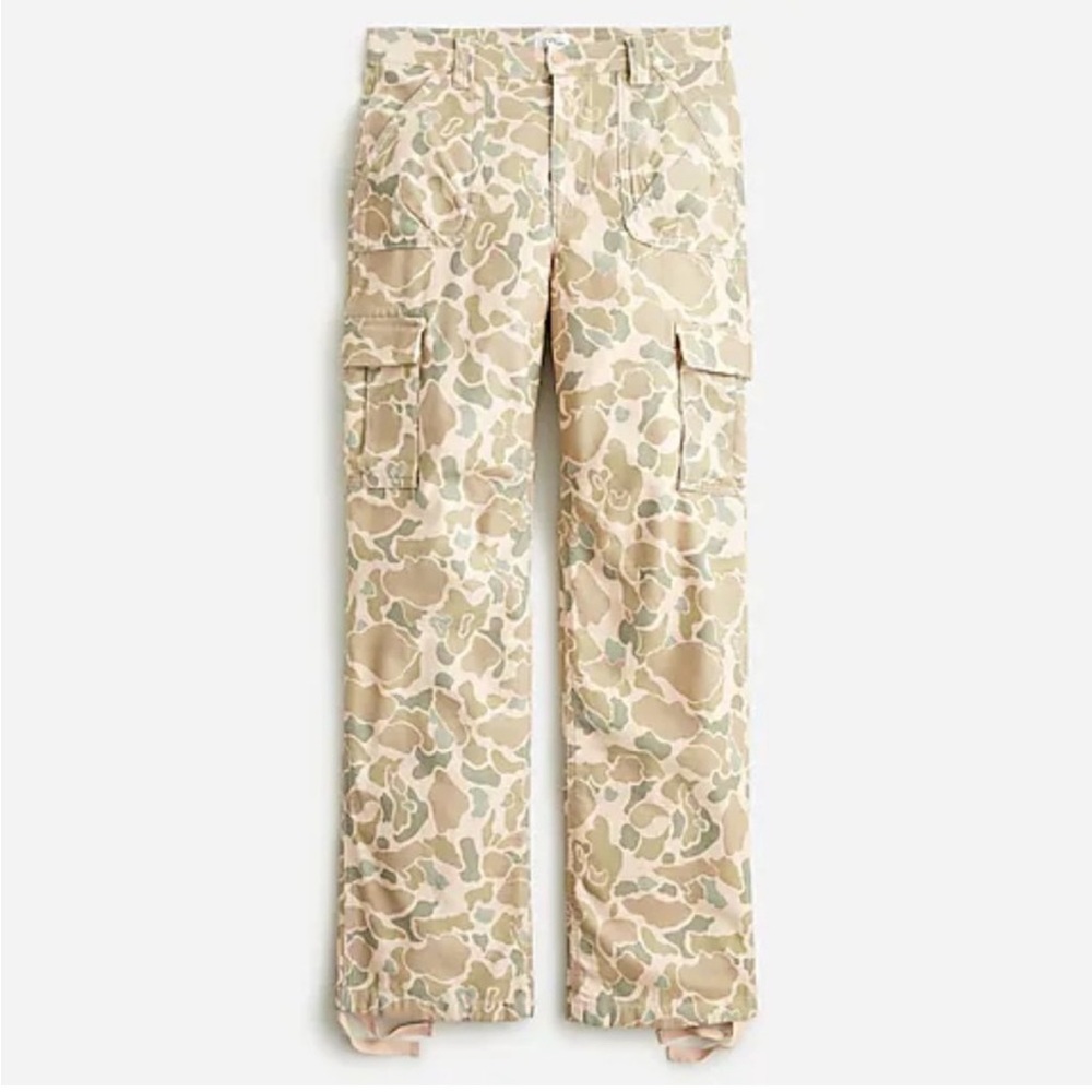 J. Crew Cinched Hem Cargo Pants in Camo